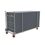 Chariot de transport tables rectangulaires en acier base extensible