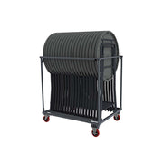 Chariot de transport acier mange-debout table cocktail